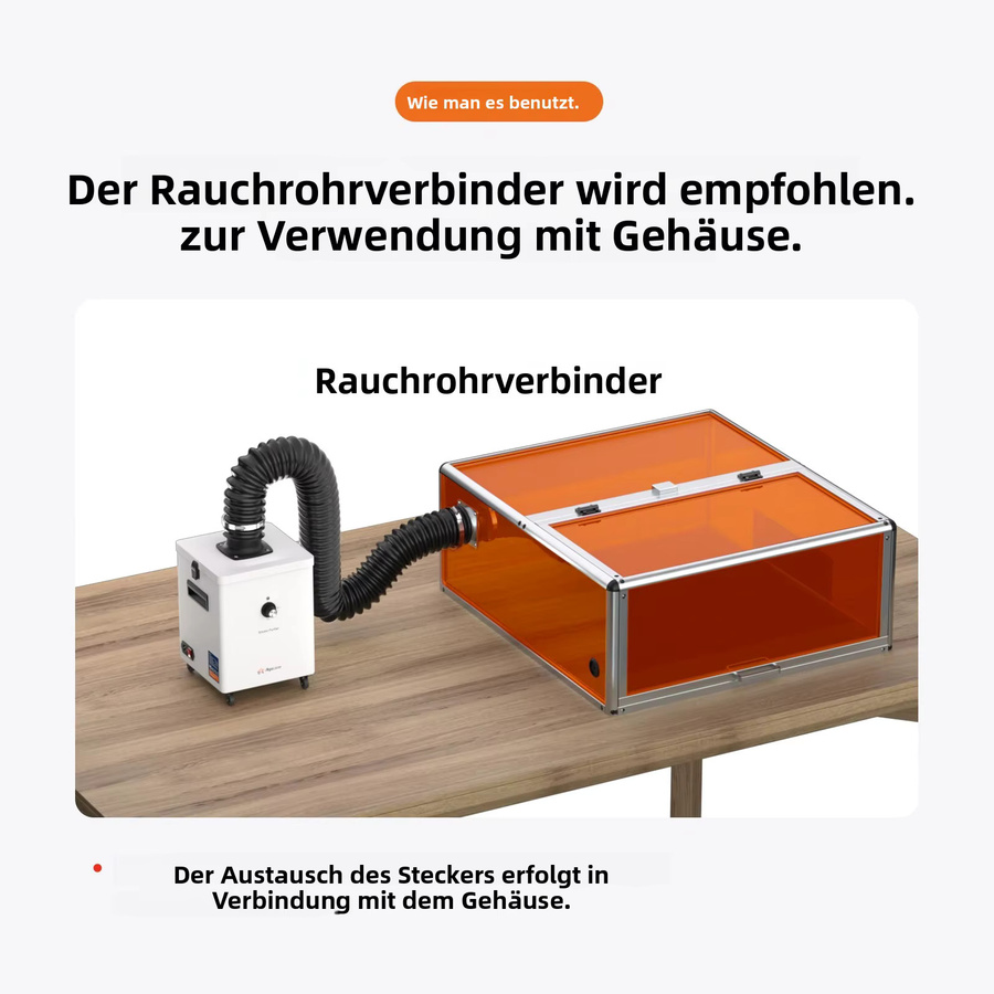 Algolaser Rauchabsauger 150W in Weiß mit 258 m³/h Saugkraft als Luftreiniger für Gravur und Schweißen - Bild 3