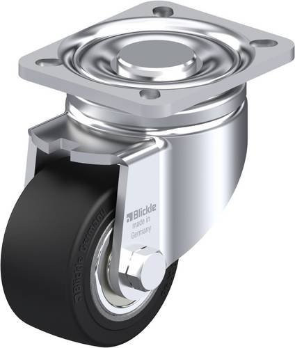 Blickle Lenkrolle LH-SE 80K in Schwarz und Silber, Rad-Durchmesser: 80 mm, Tragfähigkeit: 200 kg - Bild 1