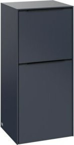 Villeroy & Boch Subway 3.0 Seitenschrank mit Glastüren in Blau und Schwarz Matt, B/T/H: 40 x 36,2 x 86 cm - Bild 1