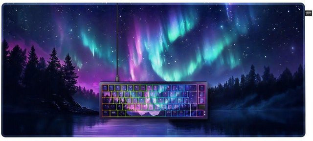 K5V2 & GP6 Northern Light Bundle mit mechanischer Cherry Tastatur und Mauspad in Multicolour - Bild 1