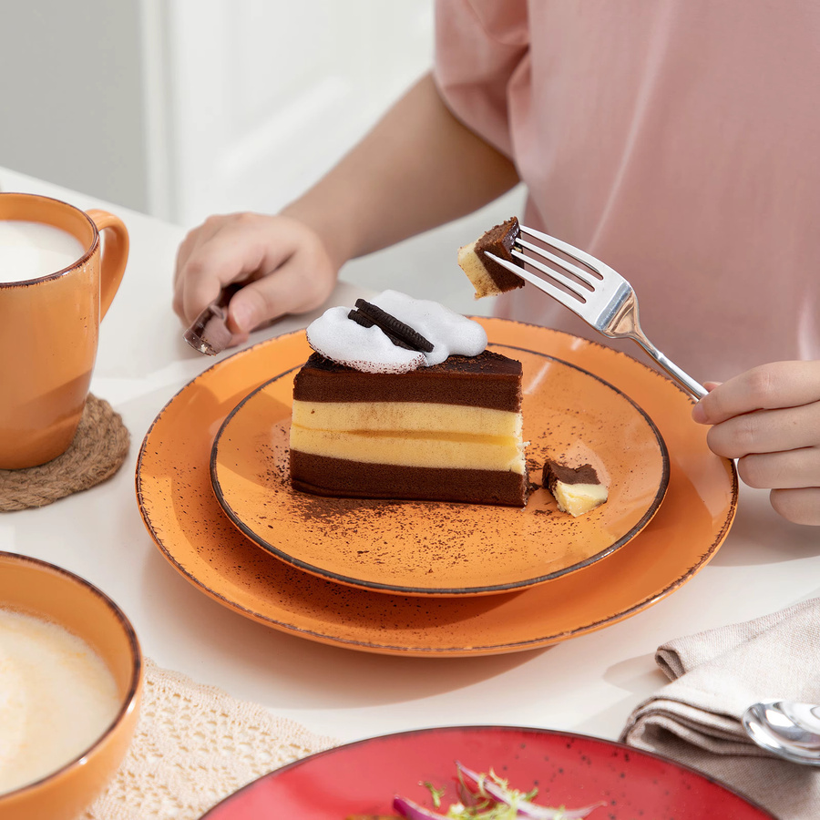 vancasso Steinzeug-Keramik-Geschirrset Multicolor, 16-teiliges Dinner-Service mit Speisetellern, Desserttellern, 800-ml-Schüsseln und 380-ml-Bechern - Bild 3