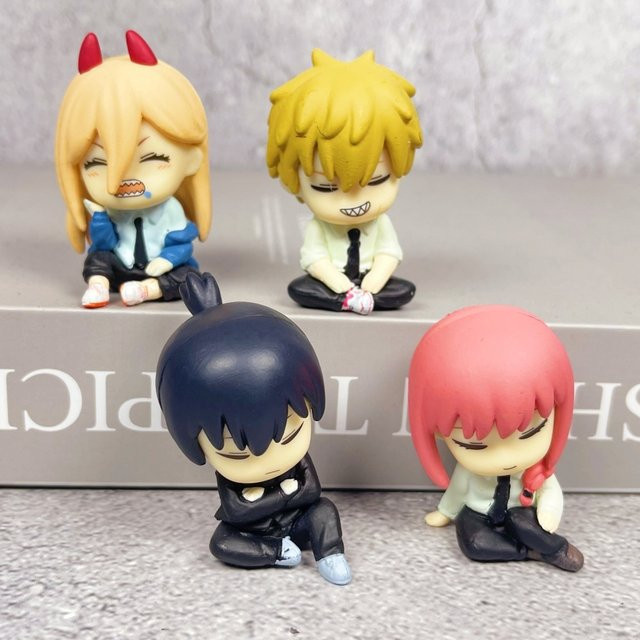 MINISO Anime Figur Chainsaw Man Statuen Denji Makima Aki Pochita Schreibtisch Dekoration Multicolor - Bild 1