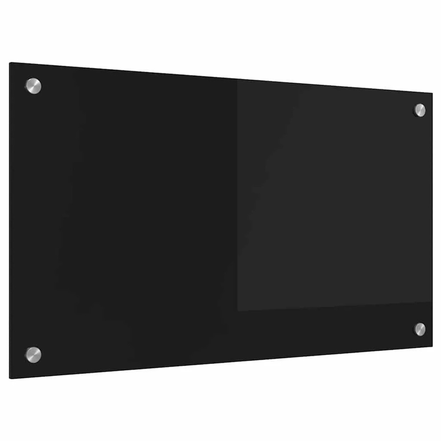 vidaXL Küchenrückwand aus gehärtetem Glas in Schwarz, Breite: 70 cm, Höhe: 40 cm - Bild 2
