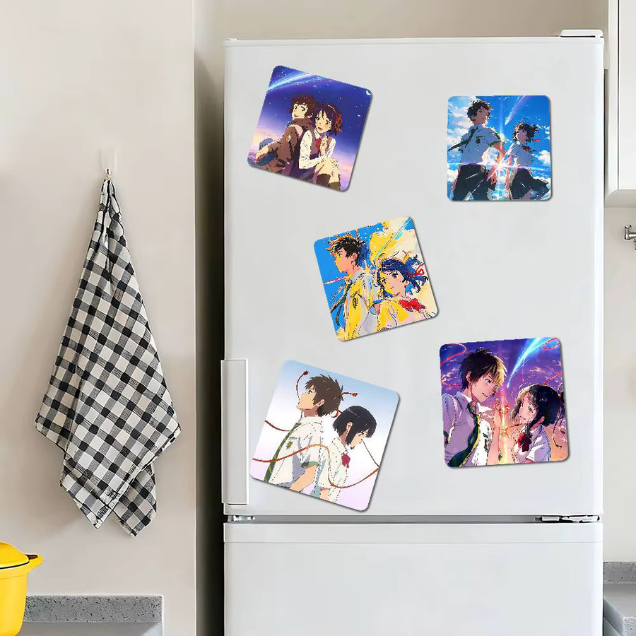 Personalisierter Anime Film Y-Your N-Name Kühlschrankmagnet, quadratischer magnetischer Aufkleber in Multicolour - Bild 2