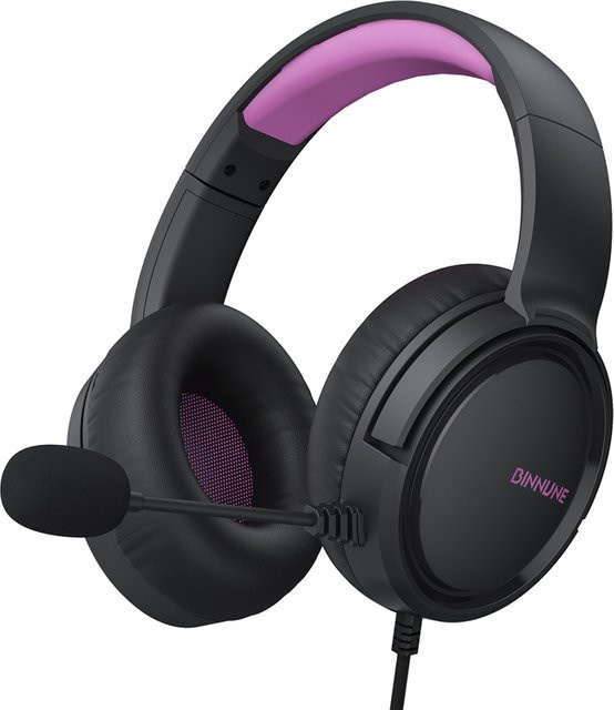 BINNUNE BG02 Kabelgebundene Gaming-Kopfhörer mit Mikrofon für PS5, PS4, Xbox Series X, Xbox One und PC in Schwarz oder Weiß - Bild 1