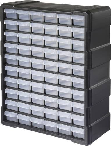 TOOLCRAFT Werkstatt-Magazin mit 60 Fächern in Schwarz aus Kunststoff zur Wandmontage - Bild 1