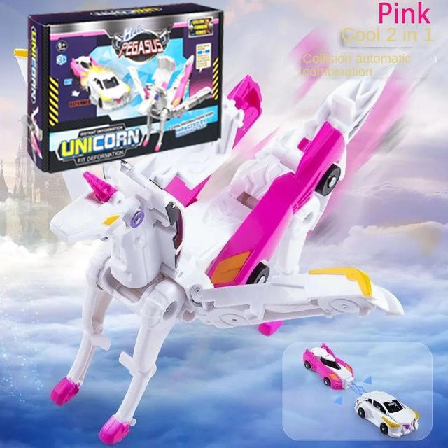 Yiran toy 2-in-1 Verwandlungsauto Einhorn, Actionfigur, Fahrzeug - Bild 1