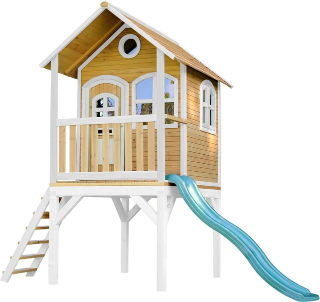 Axi Spielhaus Laura Braun Weiß Grün mit Rutsche - Bild 1
