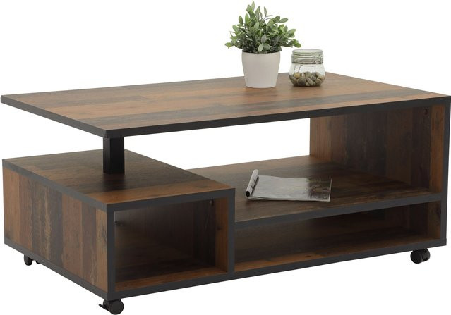 Couchtisch Hela von EIKE in Schwarz und Brown, rechteckig, B: 110 cm, H: 50 cm, T: 37,4 cm - Bild 2