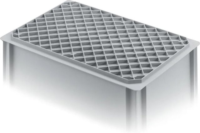 PROREGAL SuperSparSet 10er Pack Eurobehälter mit Scharnierdeckel und offenem Griff, Grau, H x B x T: 40 x 30 x 40 cm - Bild 1
