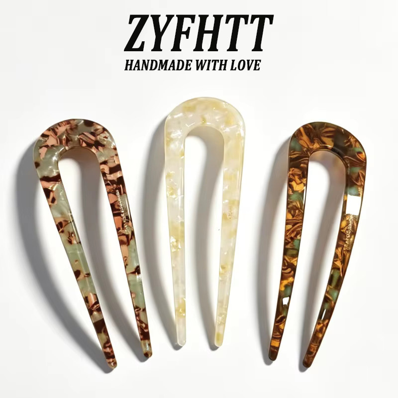 ZYFHTT Haarspange für Damen, U-förmig, Acryl - Bild 2