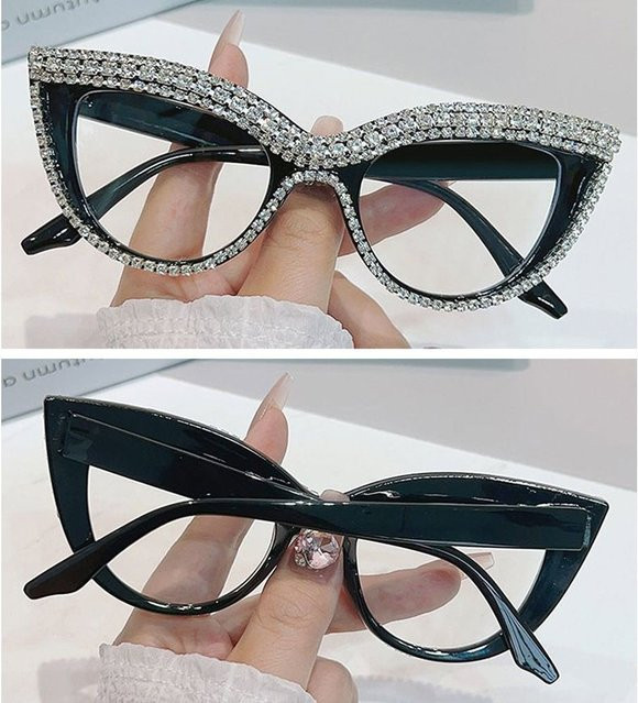 Gootrades Lesebrille, quadratisch, Vollrand, Kunststoff, schwarz - Bild 1