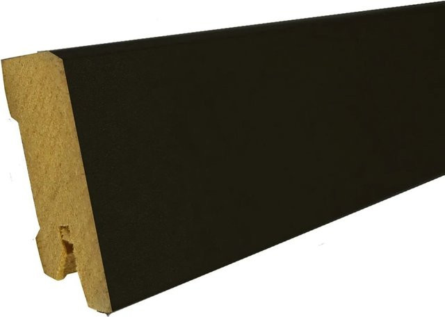 Döllken Sockelleiste Cubica Schwarz MDF H x B x T: 40 x 14 x 2400 mm - Bild 1