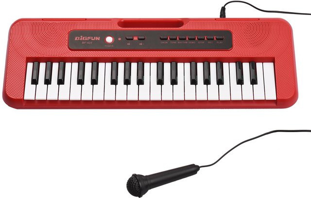 BIGFUN E-Piano mit 37 Tasten, Mini-Mikrofon, rot, ab 3 Jahren - Bild 1