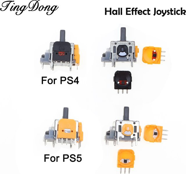TingDong Hall-Effekt Rocker Joystick der vierten Generation zur Reparatur von PS4 und PS5 Controllern Anti-Drift Thumb-Stick Ersatzteile - Bild 1