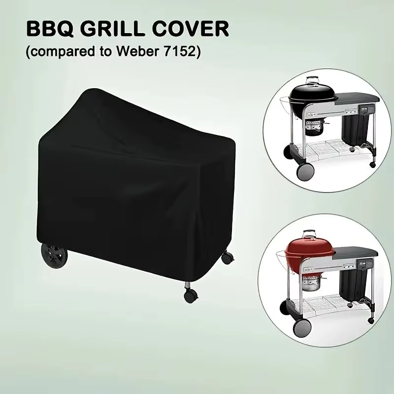 Weber Grillabdeckung für Performer Deluxe Holzkohlegrills, Schwarz, B: 101,0 cm, H: 65,0 cm, T: 55,88 cm - Bild 4