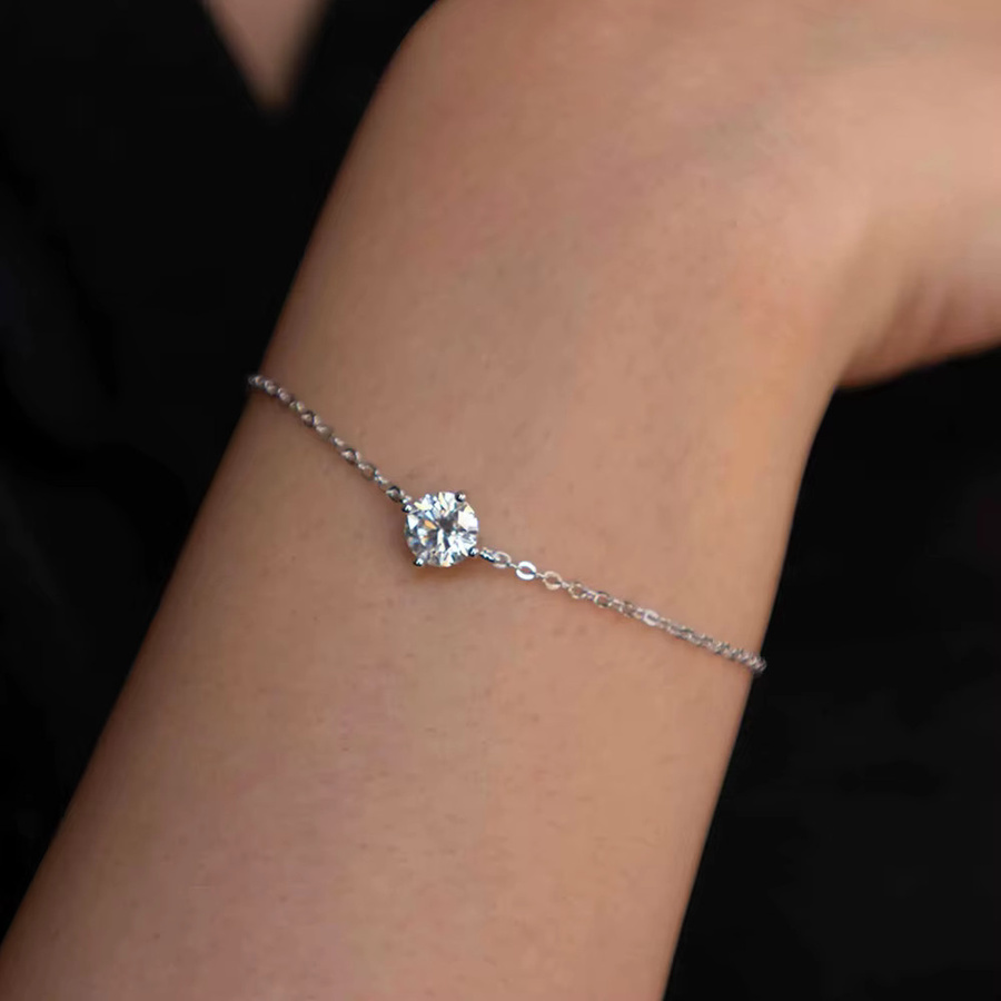 FEOBUR Armband, 925 Silber, Moissanit, Unisex - Bild 5