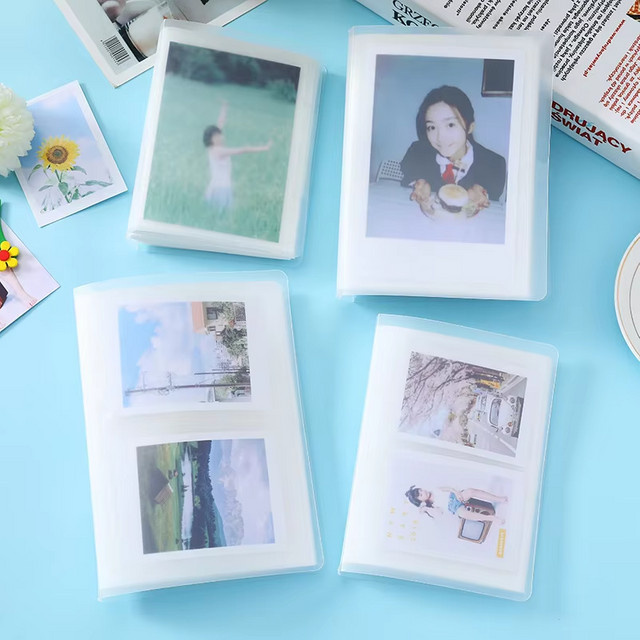 Transparentes Fotoalbum aus Kunststoff mit 80 oder 100 Fächern für Bildkarten und Idol Star Fotokarten im 3 oder 5 Zoll Format - Bild 1