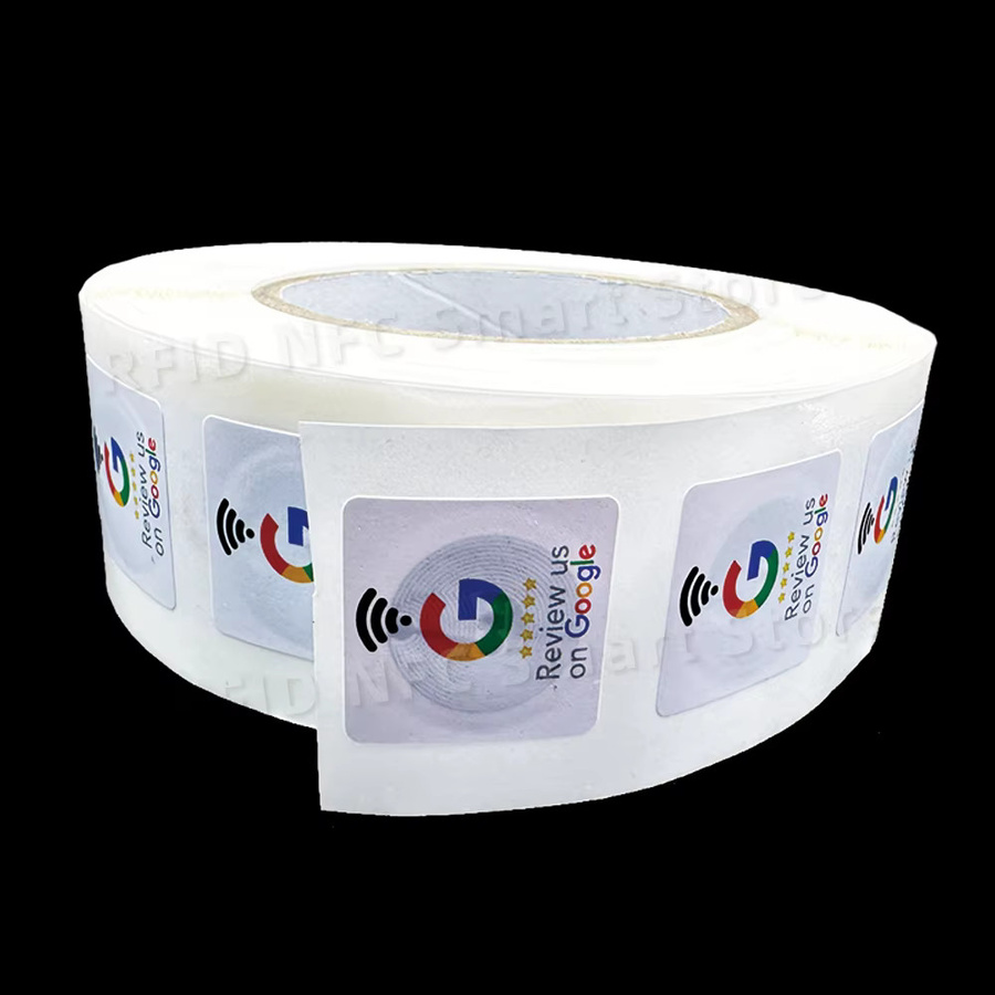 Guang Hongrun NFC215 Google-Bewertungsaufkleber in Weiß, wasserfester NFC-Tag mit 504 Bytes und 13,56MHz, Durchmesser: 30 mm - Bild 3