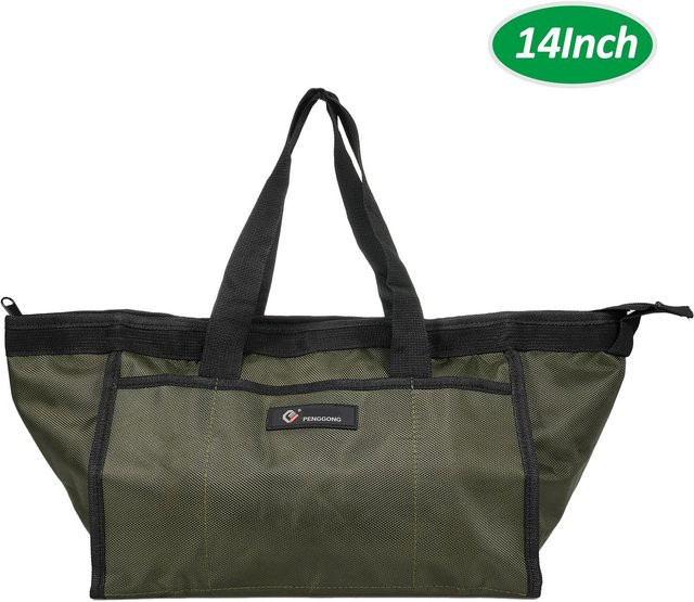 PENGGONG 109-4 Multifunktionale Werkzeugtasche aus Textil, verschleißfeste Aufbewahrungstasche für Wartungswerkzeuge, Grün, 14 Inch - Bild 1