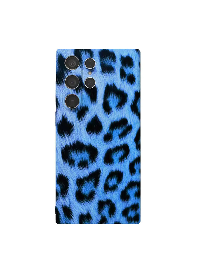 Potdemiel Handyhülle mit Leopardenmuster in Tiefblau für Samsung Galaxy S25, S24, S23 Ultra Plus, A35 und A55 mit glänzender HD-Hartschale - Bild 6