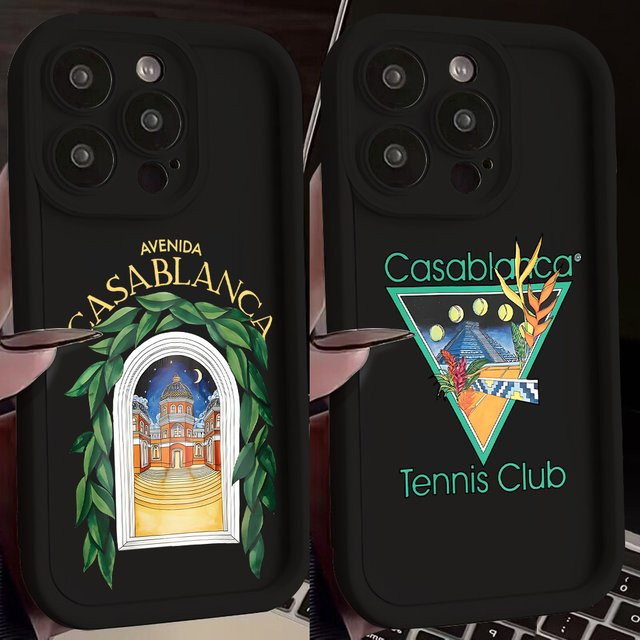 Casablanca Handyhülle für iPhone 17 16 15 14 13 12 11 Pro Max Mini mit weicher TPU-Rückseite in Schwarz - Bild 1