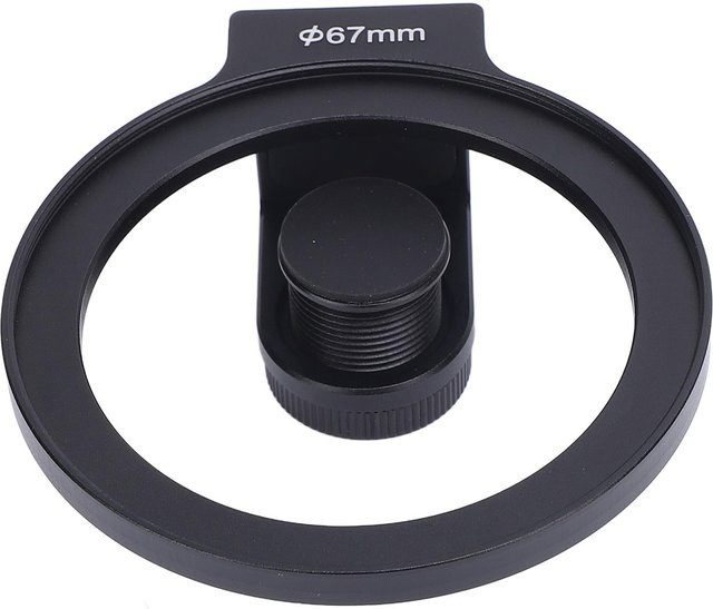 Koogeelife Handyfilterhalter 67mm Gewindeadapter mit Cold Shoe-Halterung für ND CPL UV Filter, Schwarz - Bild 1
