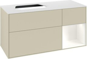V&B Finion Waschtischunterschrank in Grau Lack, Wandmontage, Breite: 120 cm - Bild 1