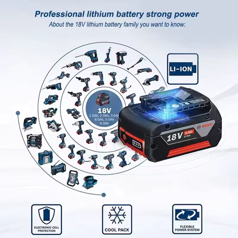 Bosch 18V Akku 6000 mAh Ersatzakku für Profi-Systeme BAT609 BAT618 GBA18V80 - Bild 2