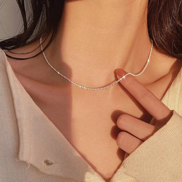 YULIN Choker-Halskette, Glaskristalle, Perlen, Damen, transparent - Bild 1