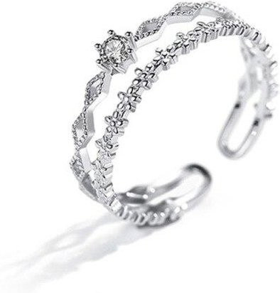Ring 925 Silber, Zirkonia, Damen - Bild 1