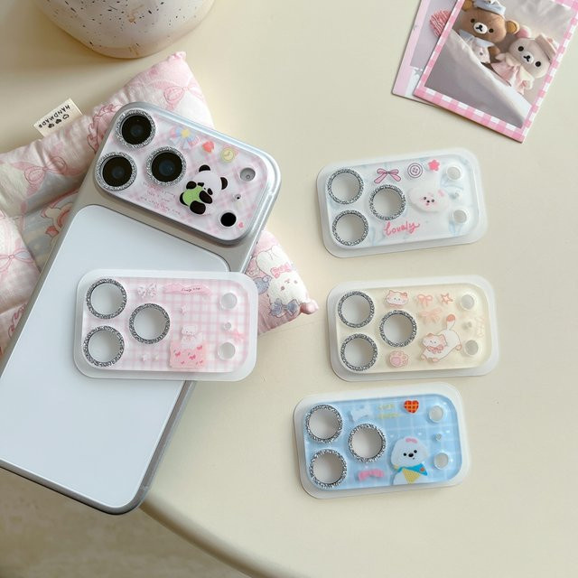 Glitzernder Kameraobjektivschutz für iPhone 17 Pro und iPhone 17 Pro Max mit Tier-Motiven in Multicolor - Bild 1