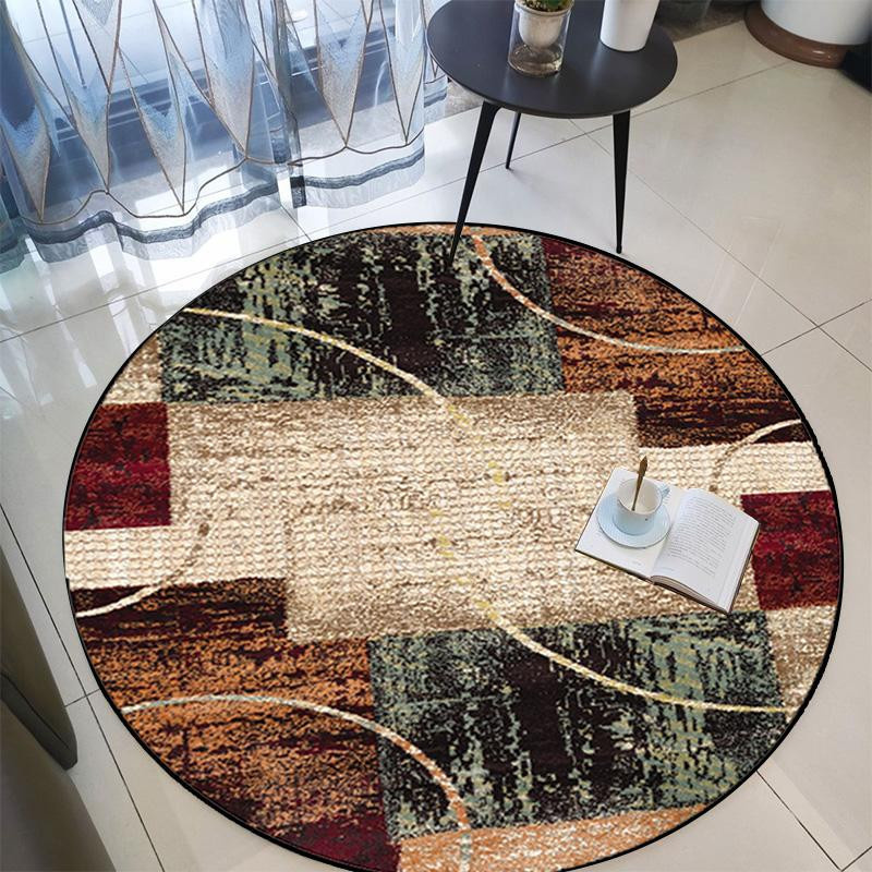 Moderner runder Druckteppich von Wucifang Jewelry, waschbar und pflegeleicht, Durchmesser: 60 cm - Bild 1