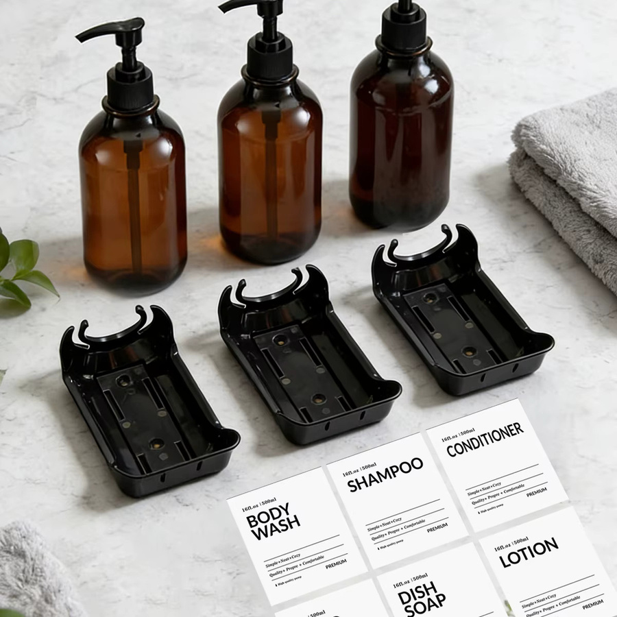 Charmber Duschseifenspender Set für die Wandmontage zur bohrfreien Installation in der Dusche - Bild 5