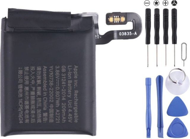 FANHANG Akku für Apple Watch SE 40mm A2721 GPS-Version, 209mAh Lithium-Batterie, Schwarz - Bild 1
