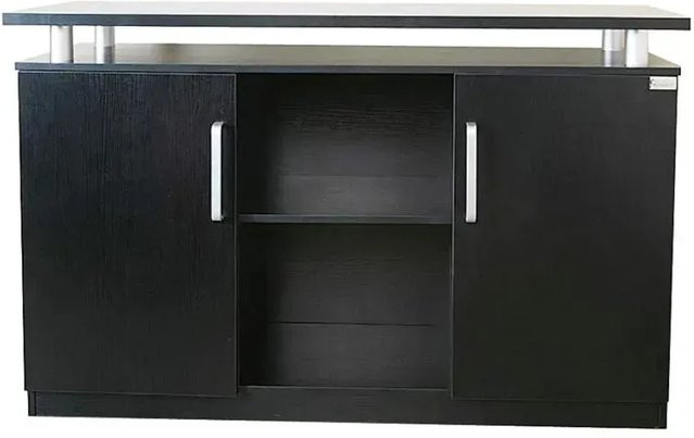 Jet-Line Aktenschrank Orly in Schwarz mit modernem Design für Büro und Homeoffice, B/H/T: 140 x 85 x 43 cm - Bild 1