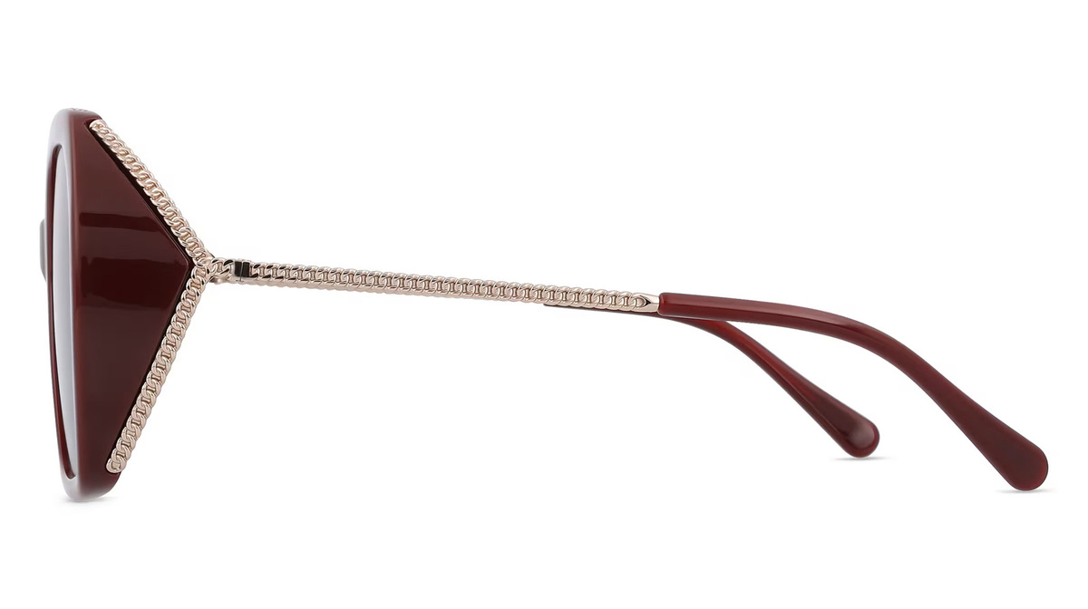 Stella McCartney SC40059I Sonnenbrille, Vollrand, hexagonal, Acetat, braun, Damen - Bild 2