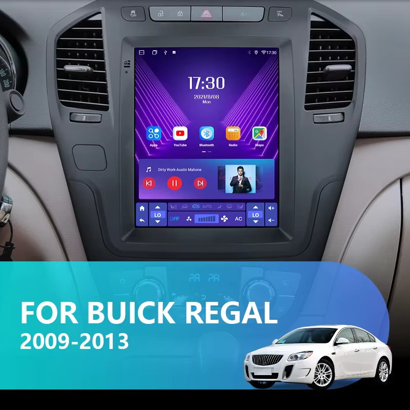 Jmcq Android 12 2DIN Autoradio mit 9.7 Zoll Display für Buick Regal und Opel, Multimedia Player mit GPS und CarPlay, Schwarz - Bild 4