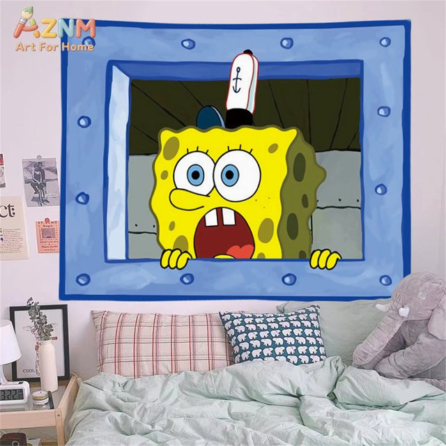 KAYOU SpongeBob Thaddäus Cartoon-Dekoration für Schlafzimmer und Party, Mehrfarbig - Bild 1