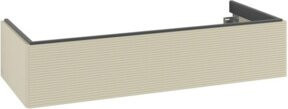 V&B Waschtischunterschrank Antao mit Auszugbeleuchtung in Grau lackiert, B/T/H: 118,8 x 49,3 x 25,6 cm - Bild 1