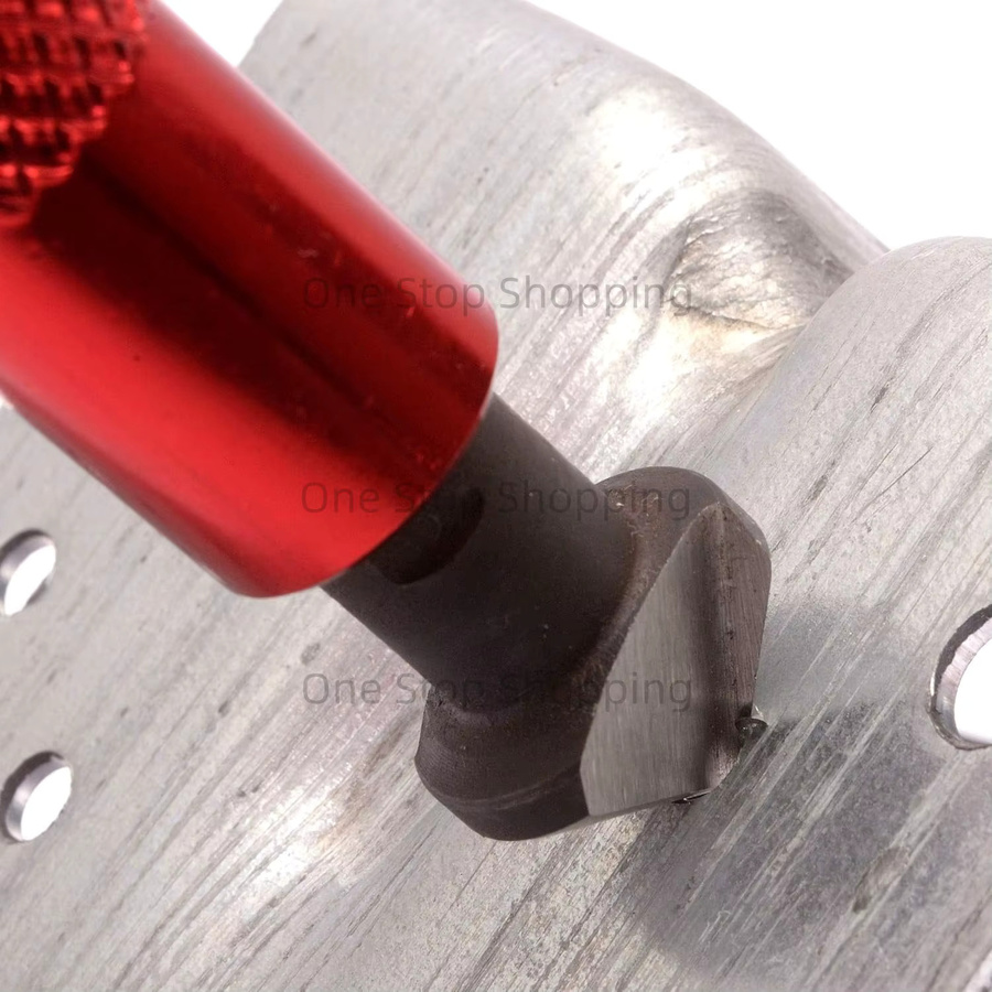 Senker-Entgratungs-Handreibahle aus gehärtetem HSS-Stahl für Metall, Kupfer, PVC und 3D-Druck mit ergonomischem Griff in Edelstahl-Optik - Bild 5