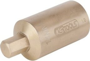 KS Tools BRONZEplus Bit-Stecknuss Innensechskant 1 Zoll 30 mm in Gold aus Aluminium-Bronze - Bild 1
