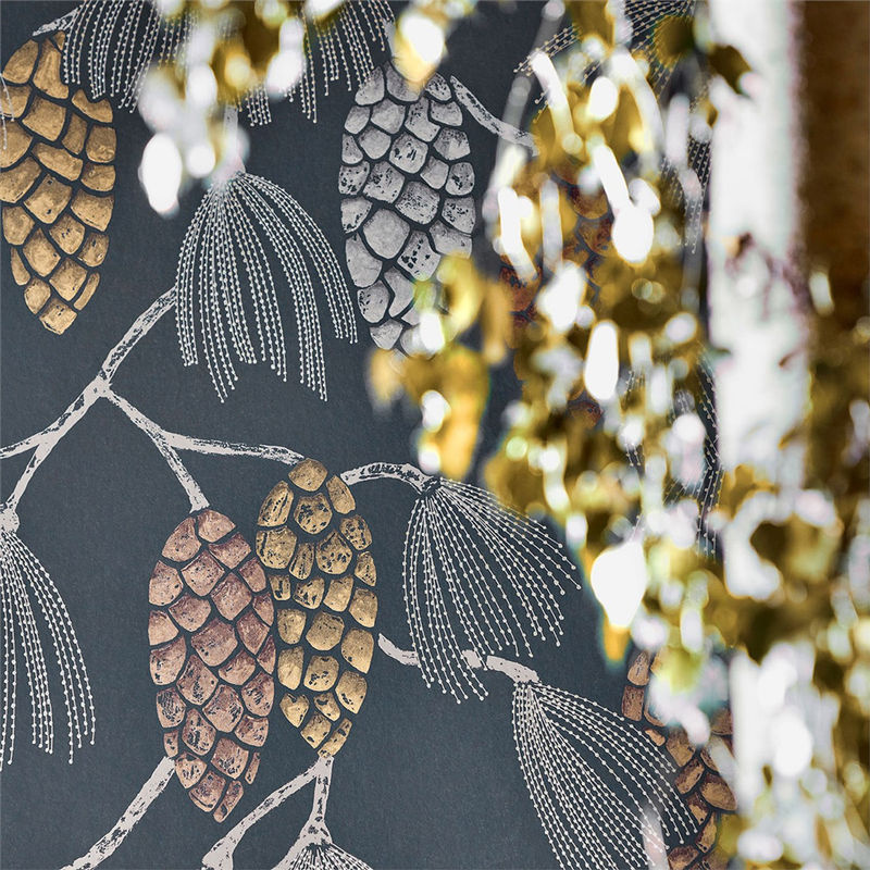 Harlequin Tapete Epitome Floral Botanical in Gold und Grau aus Vlies - Bild 3