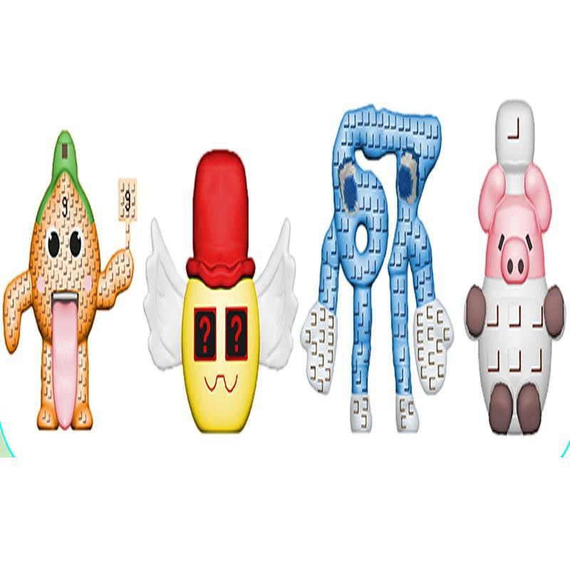 8er Set Sammy Jandel Figuren von Fashnics in Multicolor aus Gummi mit Erdbeer Elefant Motiv - Bild 2