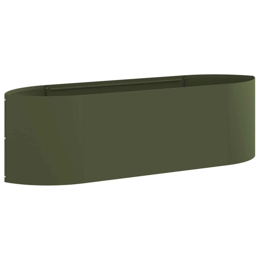 vidaXL Hochbeet aus Stahl in Olive Grün, B/T/H: 140 x 40 x 40 cm - Bild 2