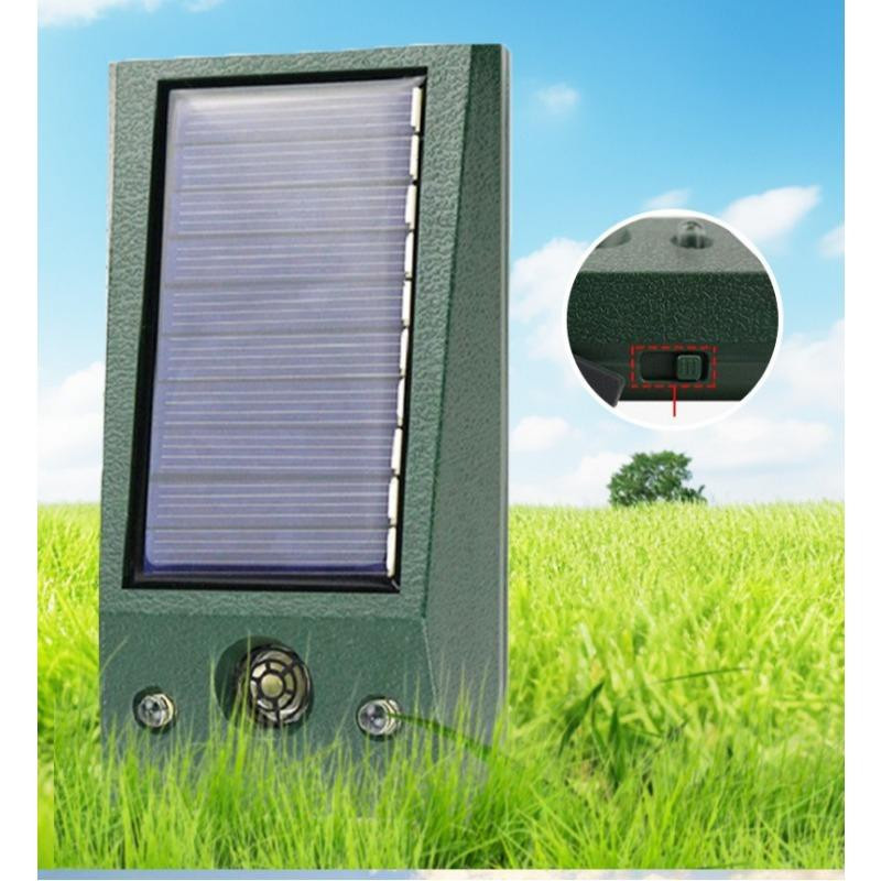 Lanzhong home life Solar Ultraschall Katzenabwehr und Vogelabwehr IP66 Wasserdicht, Grün - Bild 6