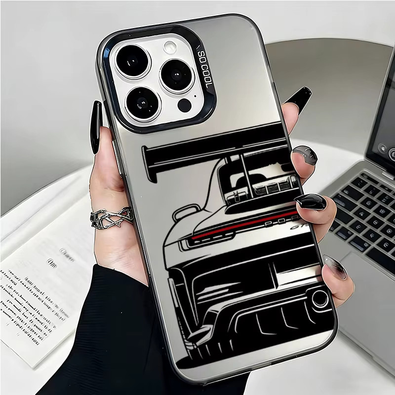 Luxuriöse Handyhülle mit Auto-Muster von Wolkerfly für iPhone 11 bis iPhone 17 Pro Max in Multicolour - Bild 3