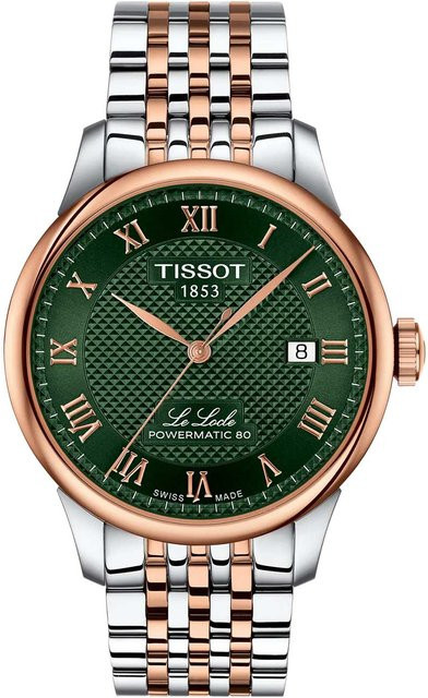 Tissot Herrenuhr Le Locle, Automatik, Edelstahl, Grün, 39 mm, 3 ATM - Bild 1