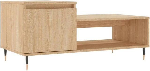 vidaXL Couchtisch Modell 5 in Sonoma-Eiche, moderner Couchtisch aus Holzwerkstoff und Metall, Braun, B/T/H: 100 x 50 x 45 cm - Bild 1