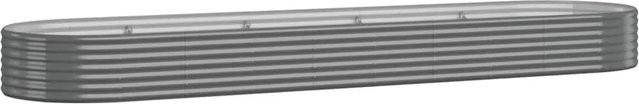 Furnicato Hochbeet aus verzinktem Stahl in Grau, B/T/H: 396 x 100 x 36 cm - Bild 1